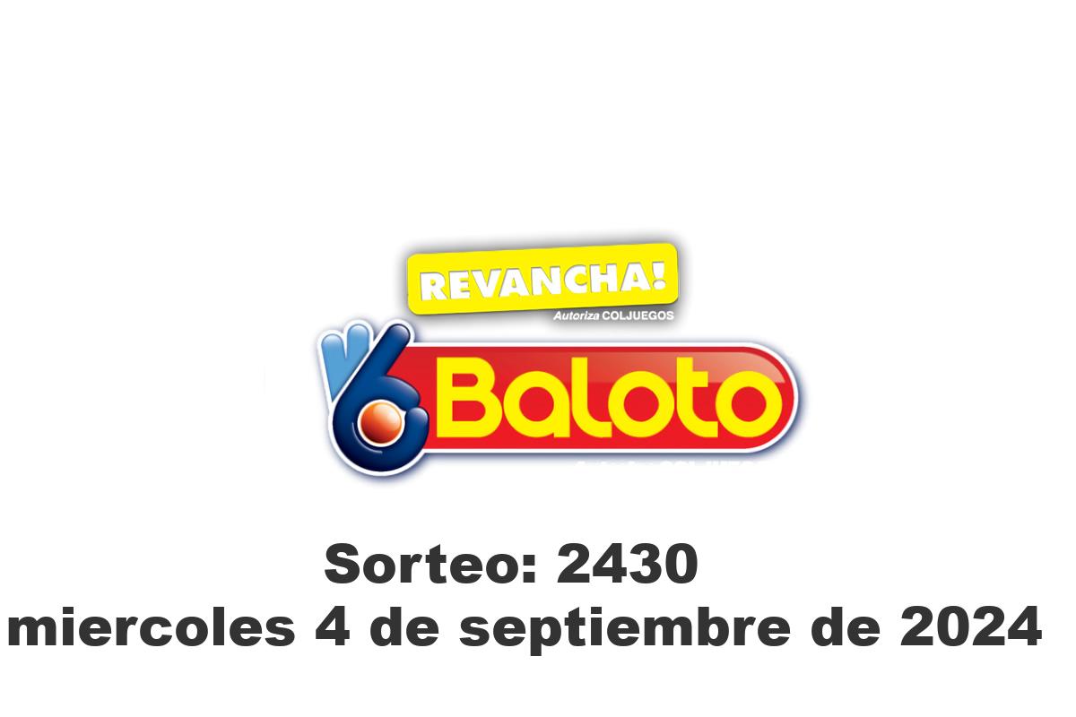 Baloto Miércoles 4 de Septiembre del 2024