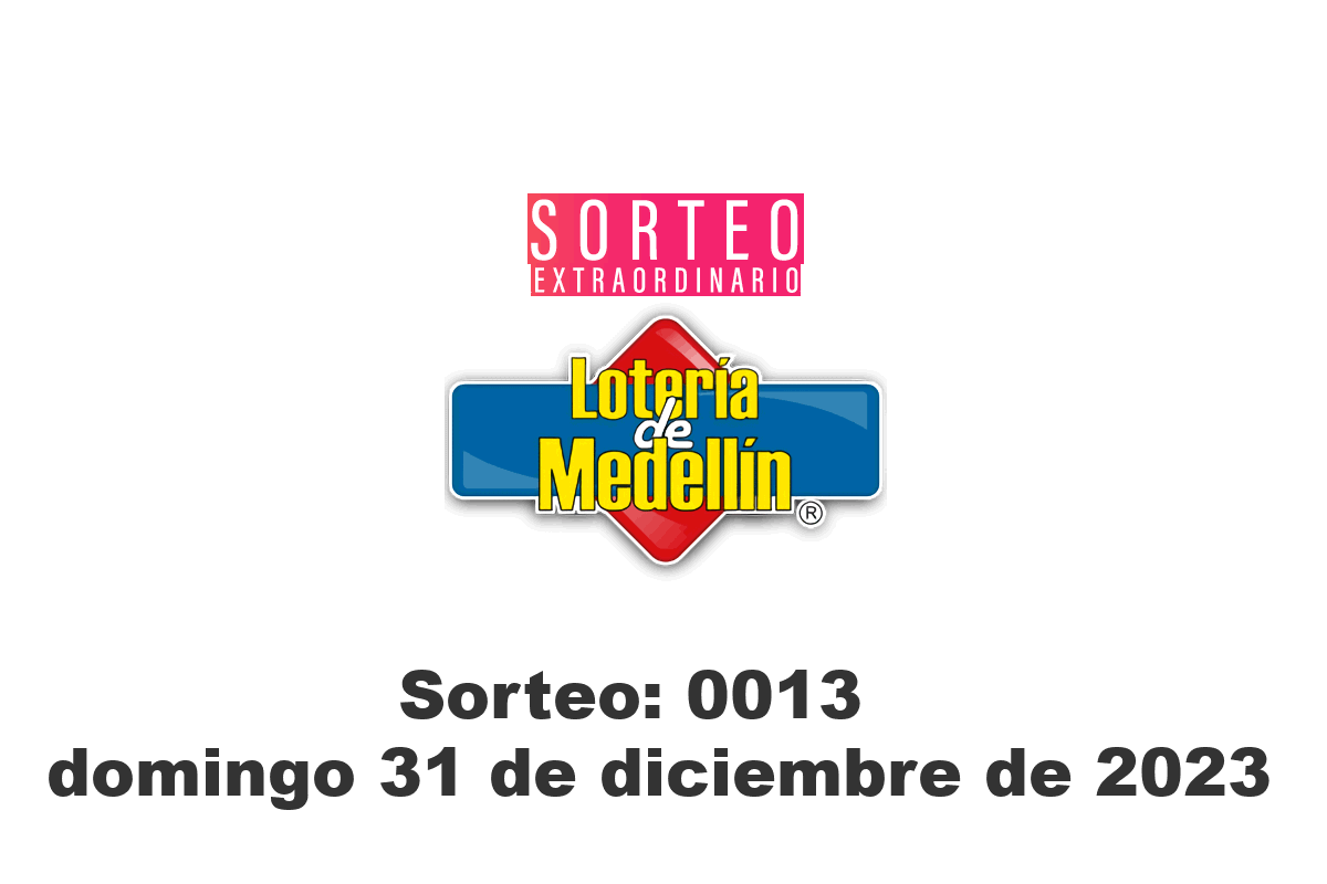 Extra Lotería de Medellín Domingo 31 de Diciembre del 2023