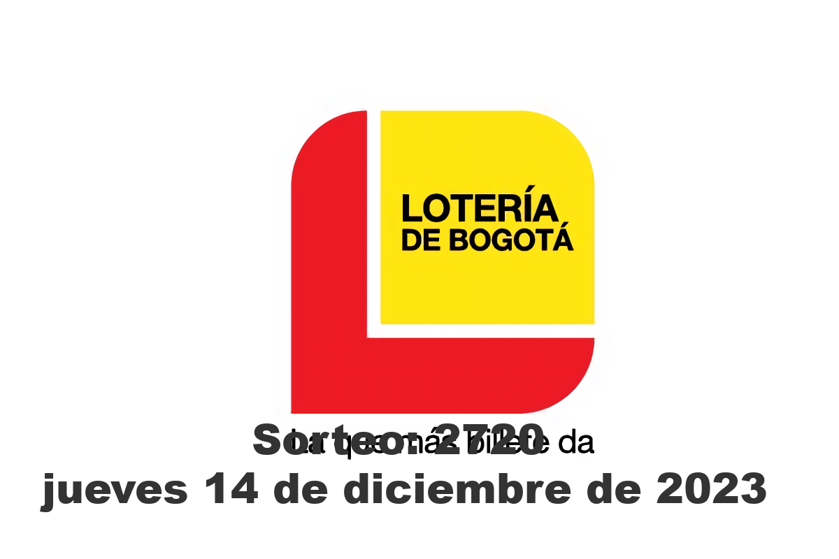 Lotería de Bogotá Jueves 14 de Diciembre del 2023