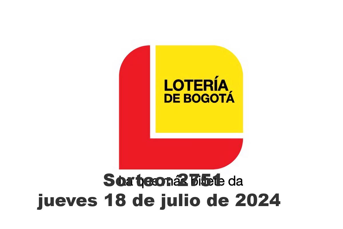 Lotería de Bogotá Jueves 18 de Julio del 2024