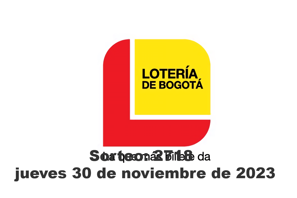 Lotería de Bogotá Jueves 30 de Noviembre del 2023