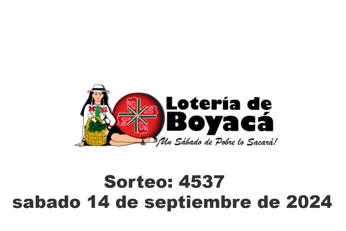 Loteria de Boyaca Sábado 14 de Septiembre del 2024