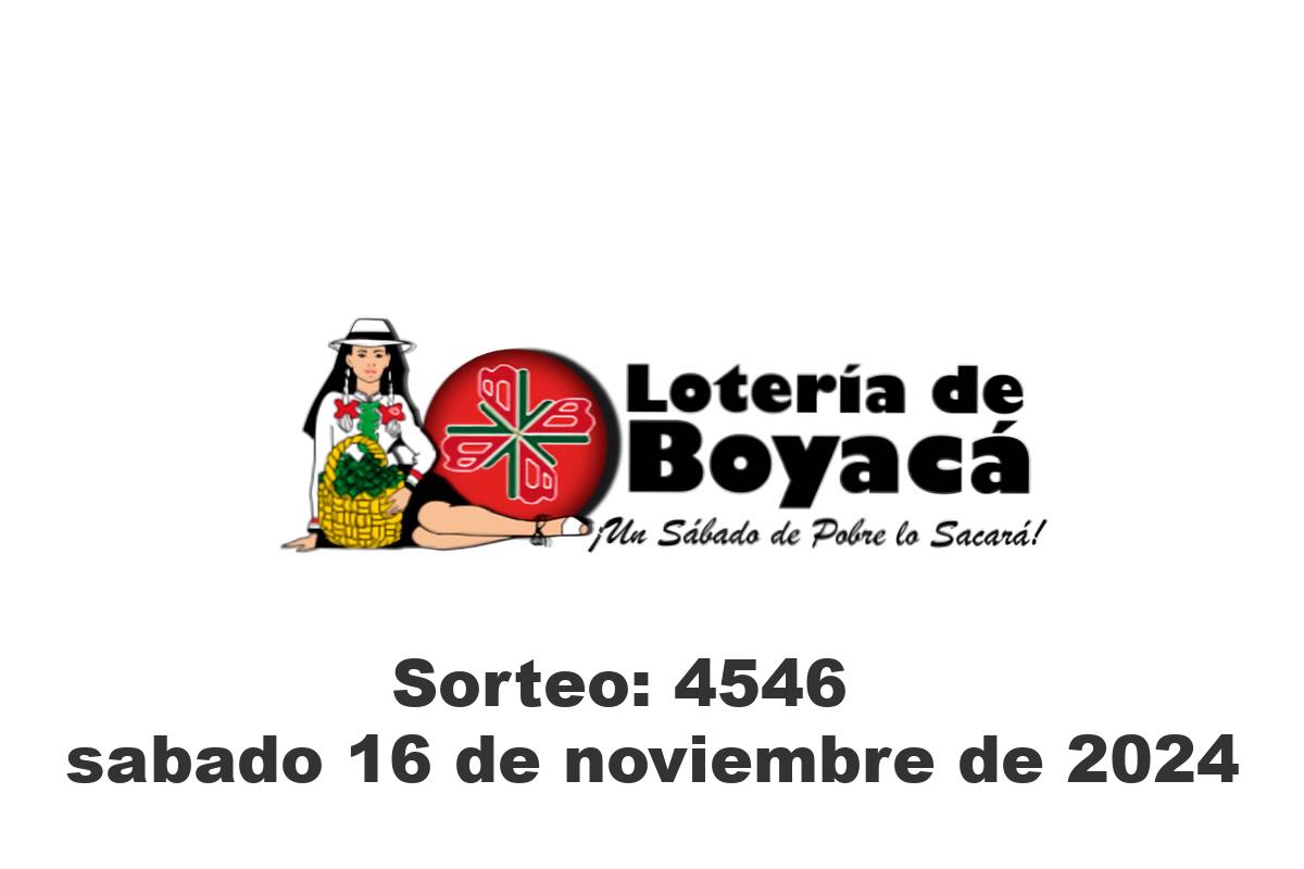 Loteria de Boyaca Sábado 16 de Noviembre del 2024