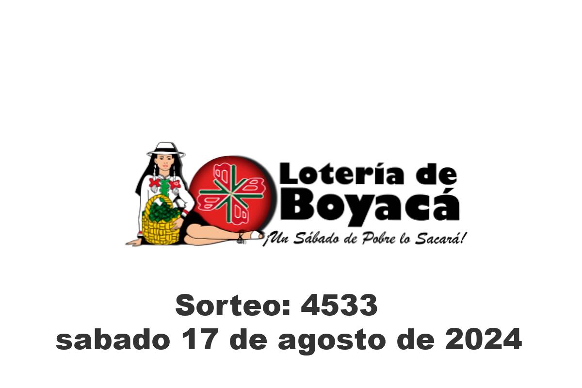 Loteria de Boyaca Sábado 17 de Agosto del 2024