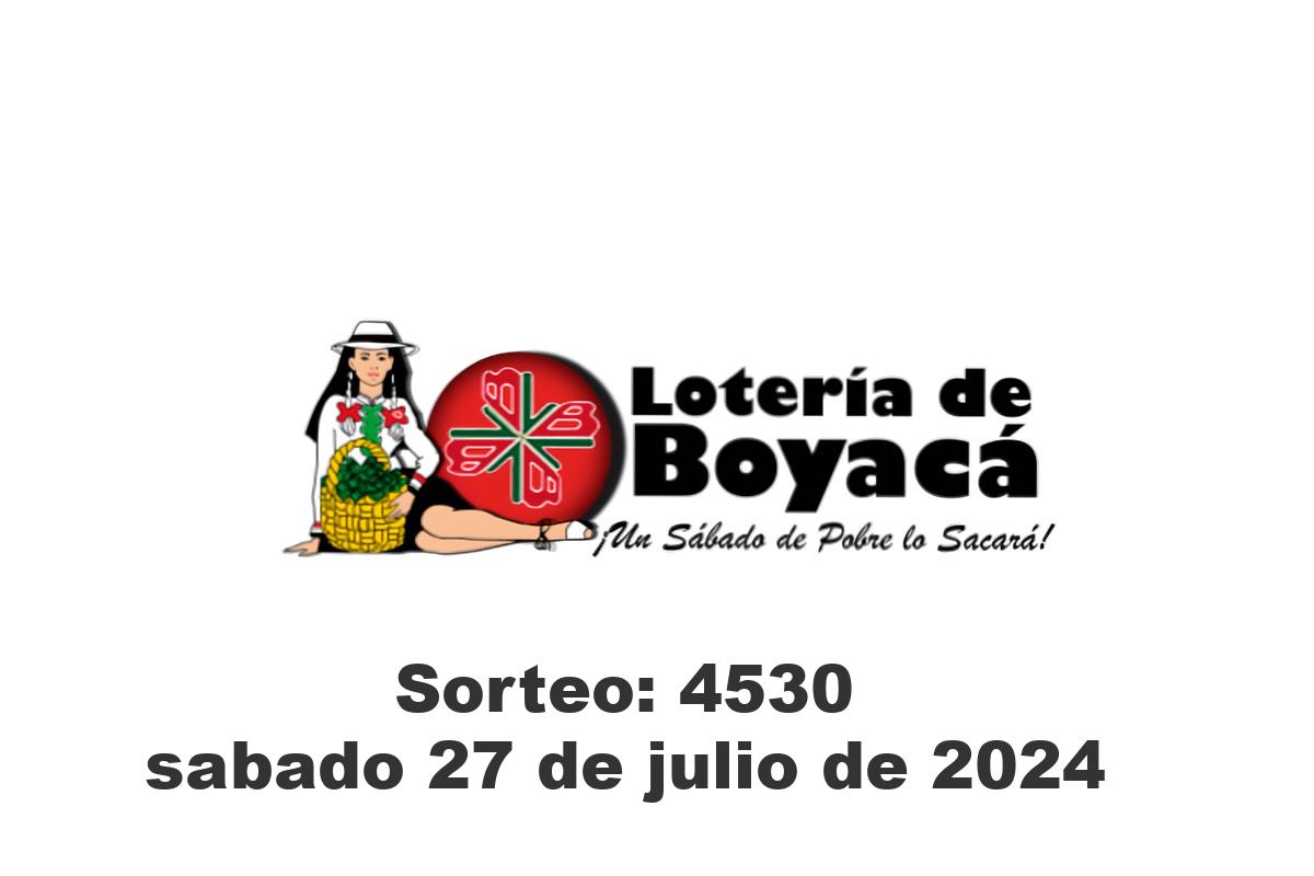 Loteria de Boyaca Sábado 27 de Julio del 2024