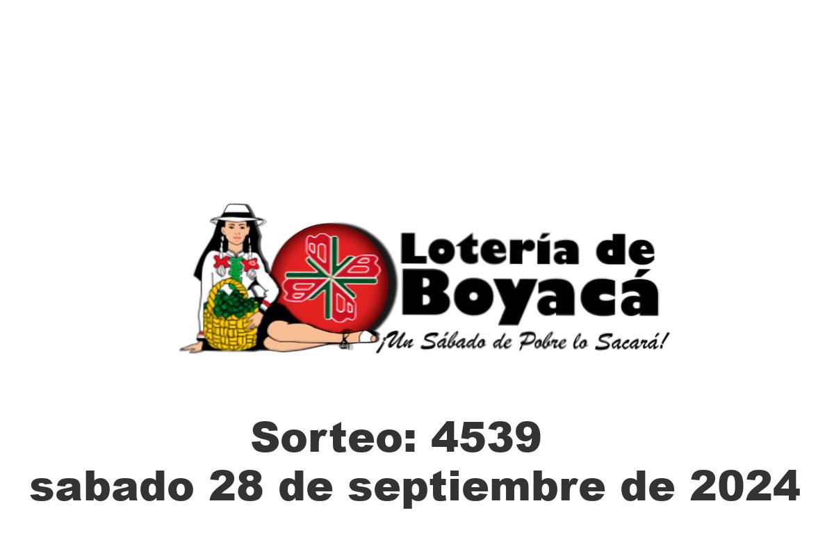 Loteria de Boyaca Sábado 28 de Septiembre del 2024