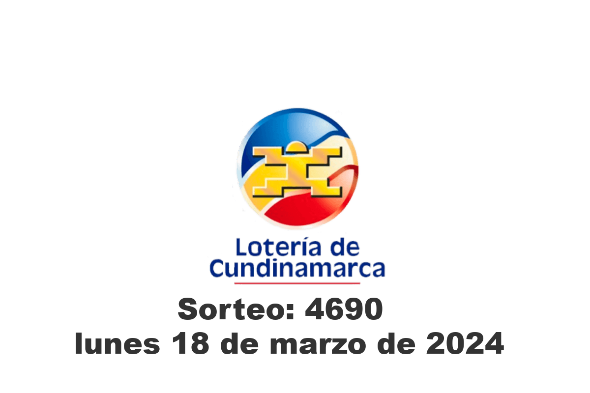 Loteria de Cundinamarca Lunes 18 de Marzo del 2024