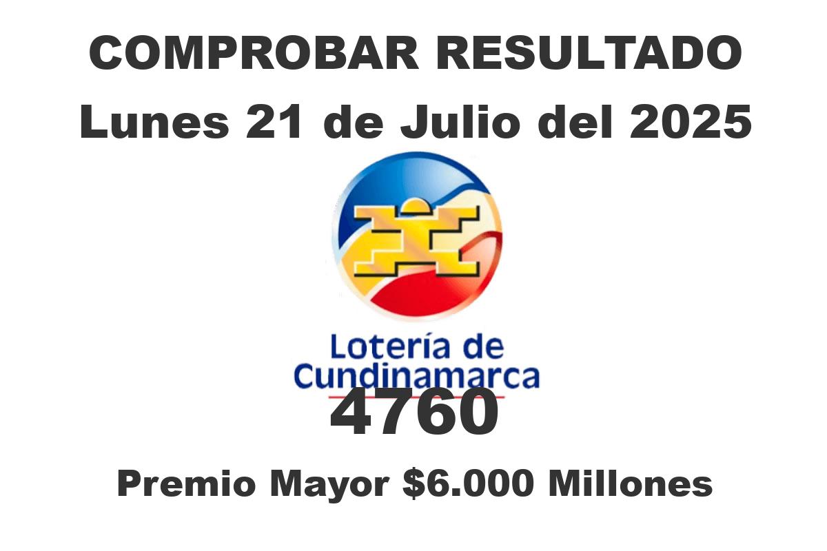 Loteria de Cundinamarca Lunes 21 de Julio del 2025 Loteria de Cundinamarca Lunes 21 de Julio del 2025