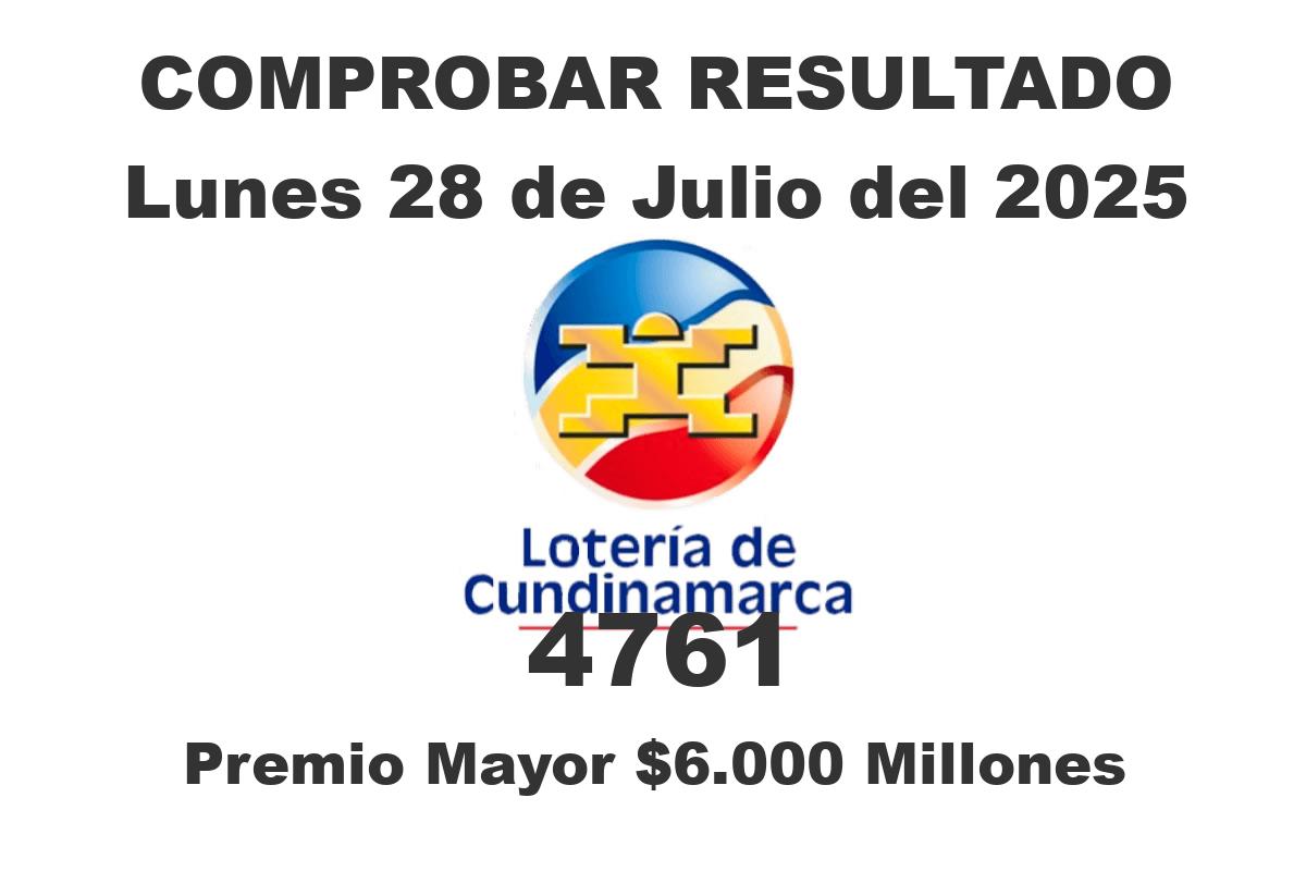 Loteria de Cundinamarca Lunes 28 de Julio del 2025