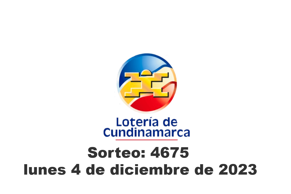 Loteria de Cundinamarca Lunes 4 de Diciembre del 2023