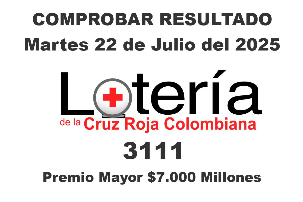 Lotería de la Cruz Roja Martes 22 de Julio del 2025