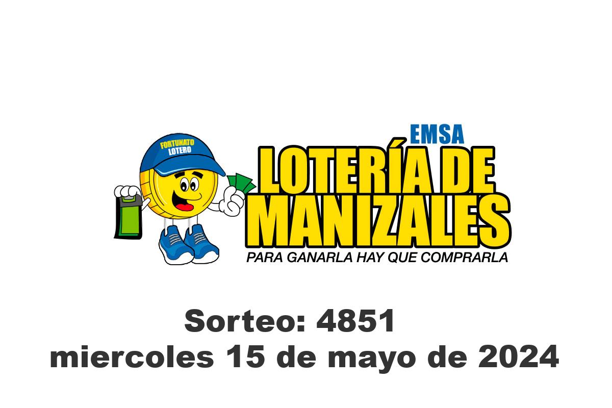 Lotería de Manizales Miércoles 15 de Mayo del 2024