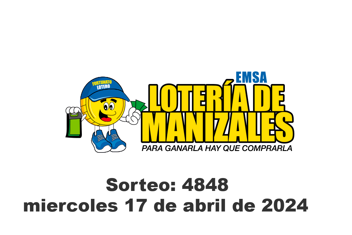 Lotería de Manizales Miércoles 17 de Abril del 2024