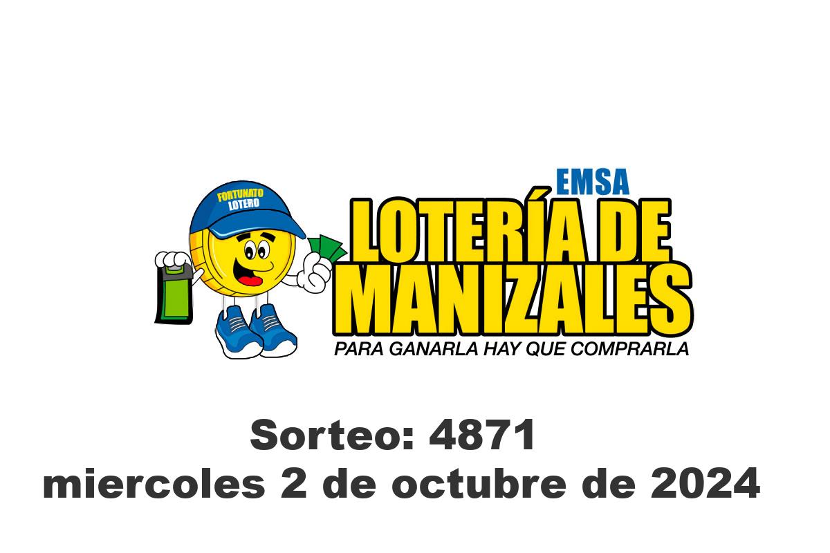 Lotería de Manizales Miércoles 2 de Octubre del 2024