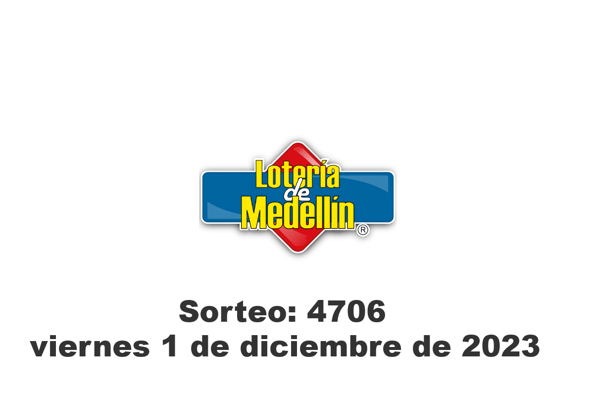 Lotería de Medellín Viernes 1 de Diciembre del 2023