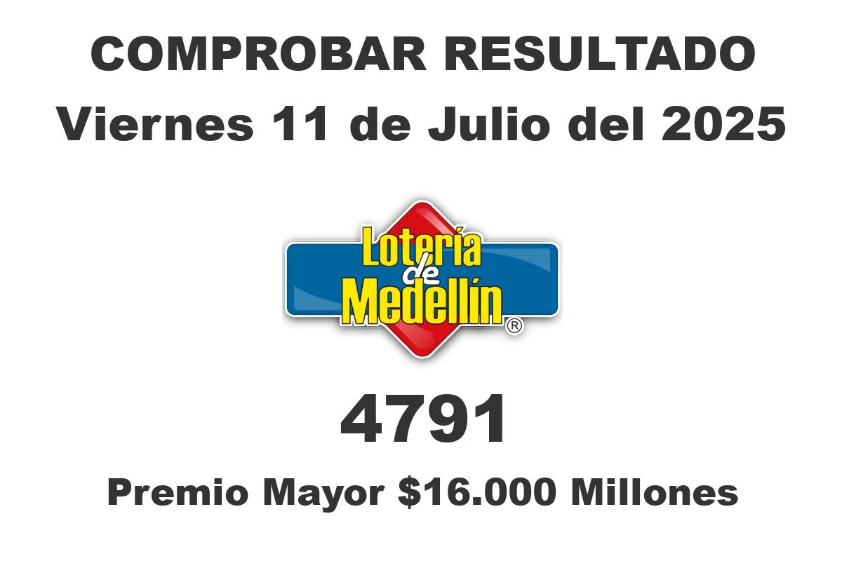 Lotería de Medellín Viernes 11 de Julio del 2025 Lotería de Medellín Viernes 11 de Julio del 2025