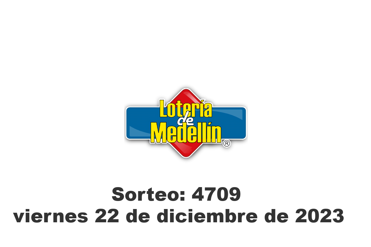 Lotería de Medellín Viernes 22 de Diciembre del 2023