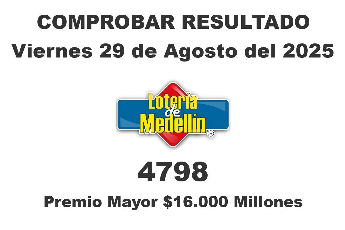 Lotería de Medellín Viernes 29 de Agosto del 2025 Lotería de Medellín Viernes 29 de Agosto del 2025