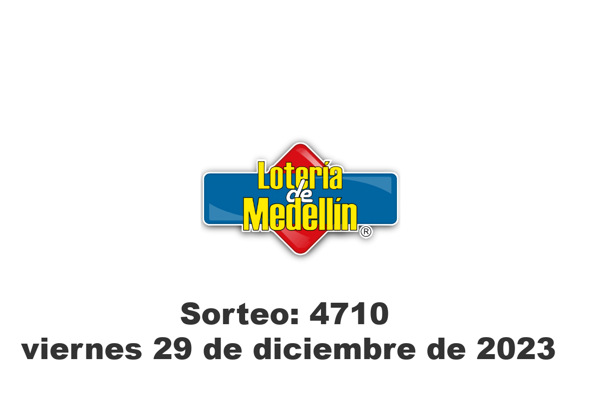 Lotería de Medellín Viernes 29 de Diciembre del 2023