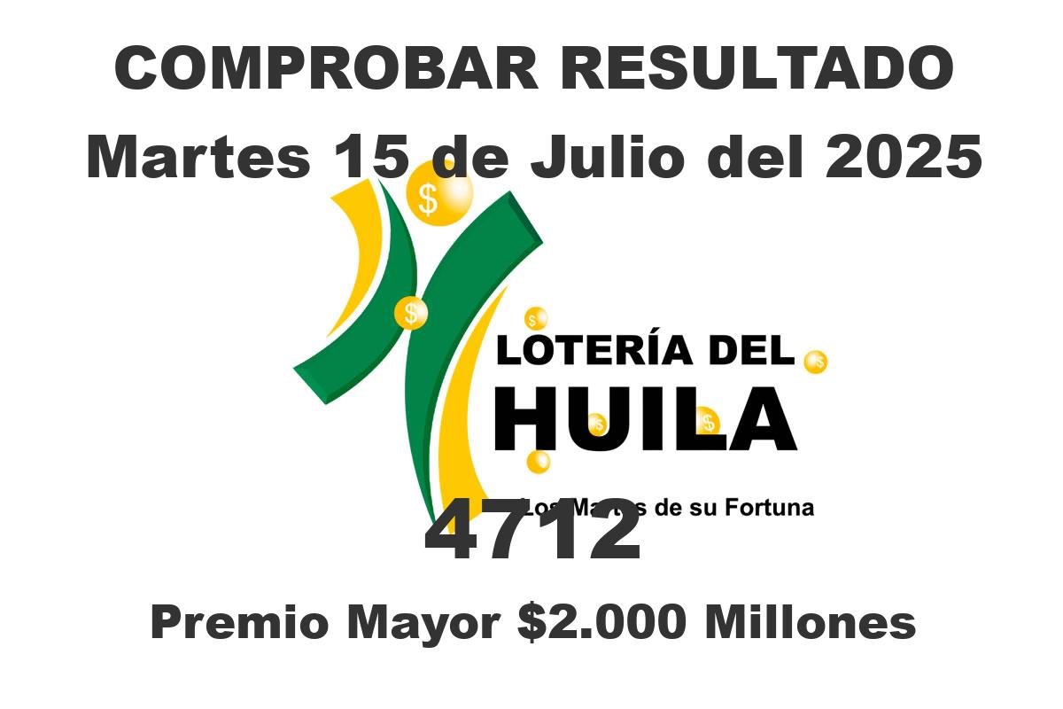 Lotería del Huila Martes 15 de Julio del 2025 Lotería del Huila Martes 15 de Julio del 2025