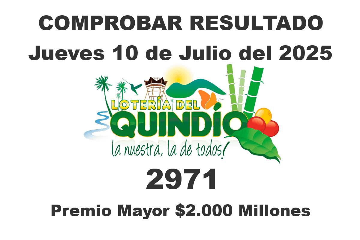 Lotería del Quindío Jueves 10 de Julio del 2025