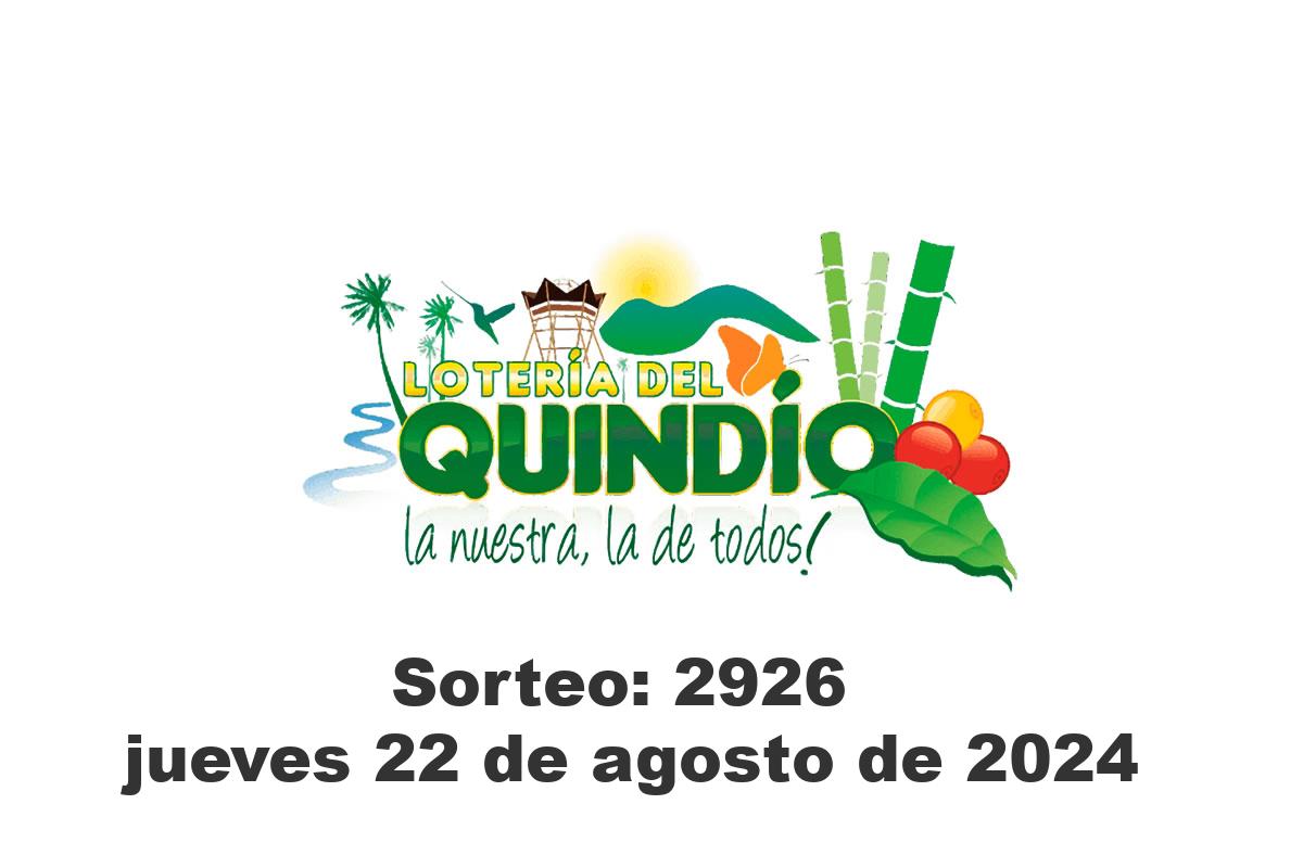 Lotería del Quindío Jueves 22 de Agosto del 2024