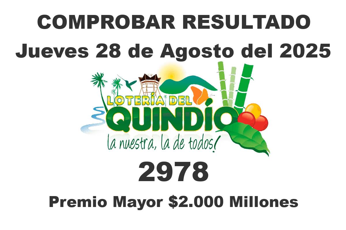 Lotería del Quindío Jueves 28 de Agosto del 2025 Lotería del Quindío Jueves 28 de Agosto del 2025