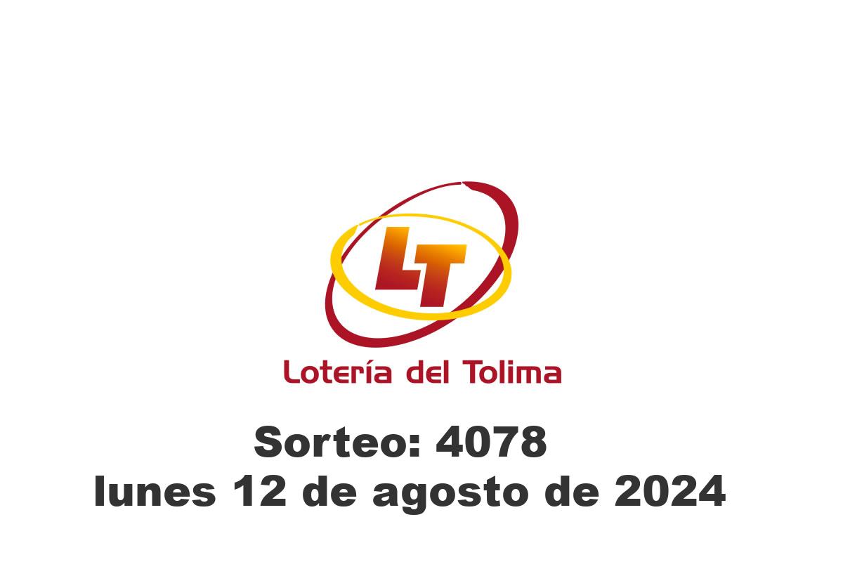 Lotería del Tolima Lunes 12 de Agosto del 2024