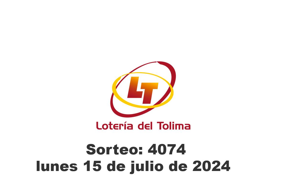 Lotería del Tolima Lunes 15 de Julio del 2024