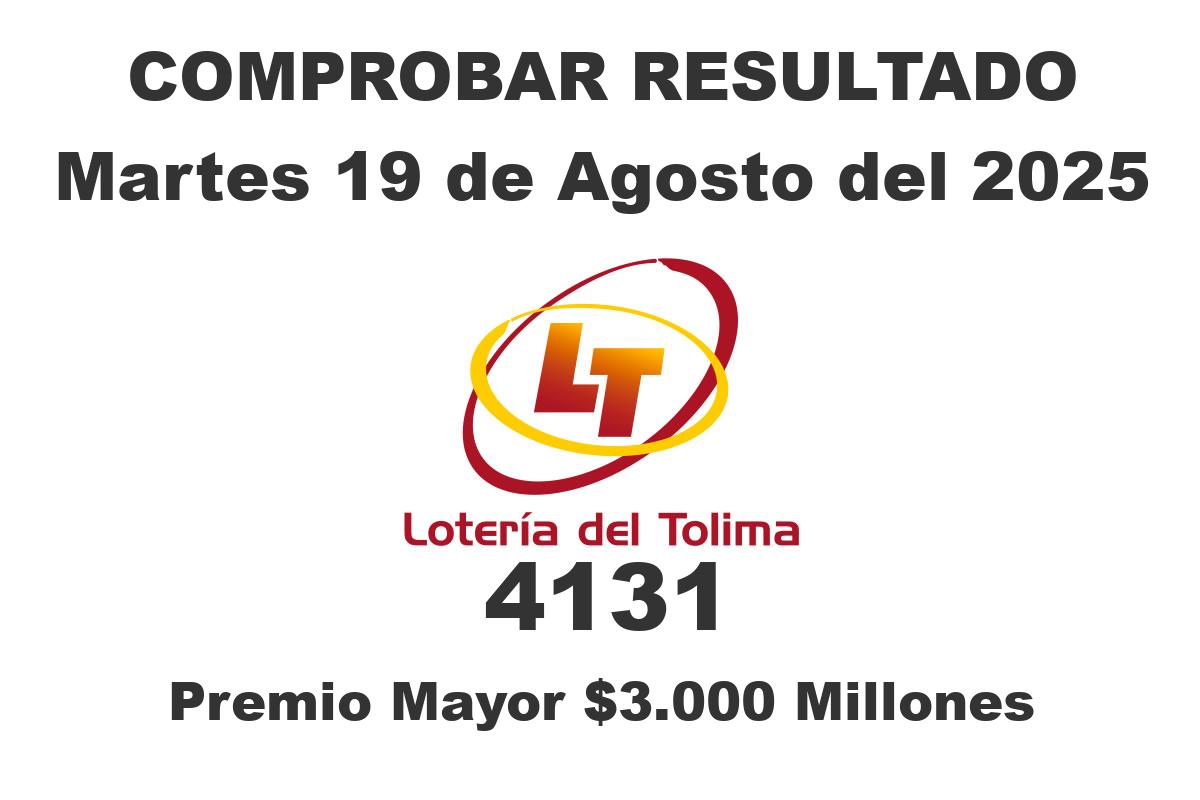 Lotería del Tolima Martes 19 de Agosto del 2025 Lotería del Tolima Martes 19 de Agosto del 2025