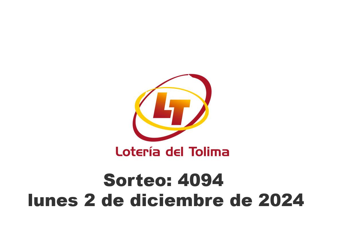 Lotería del Tolima Lunes 2 de Diciembre del 2024