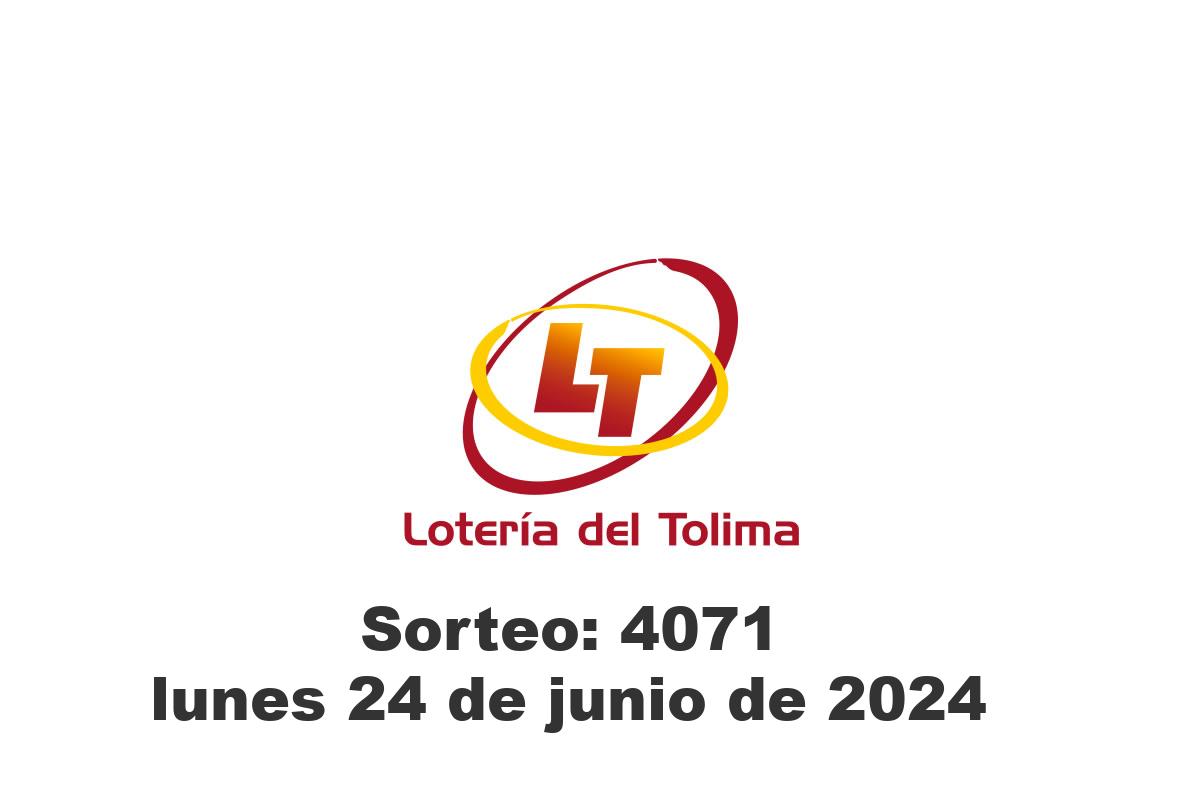 Lotería del Tolima Lunes 24 de Junio del 2024